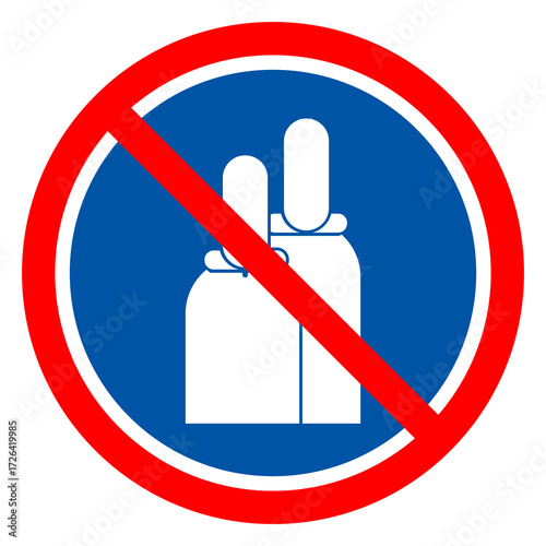 Compressed Gas Symbol Sign ,Vector Illustration, Isolate On White Background Label .EPS10