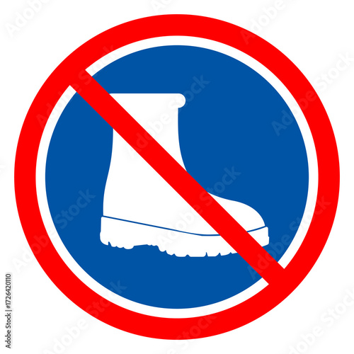 Wear Boot Protection Symbol Sign,Vector Illustration, Isolated On White Background Label. EPS10