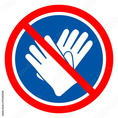Wear Rubber Gloves Protection Symbol Sign ,Vector Illustration, Isolate On White Background Label.EPS10