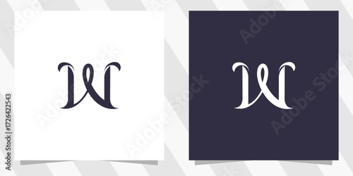 letter w logo design vector