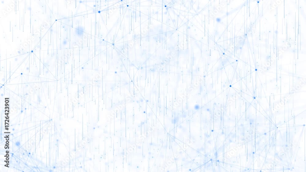 White-blue plexus grid network lines glowing nodes futuristic tech backdrop for data visualization, digital innovation, science presentations, blockchain, modern communication themes in video projects