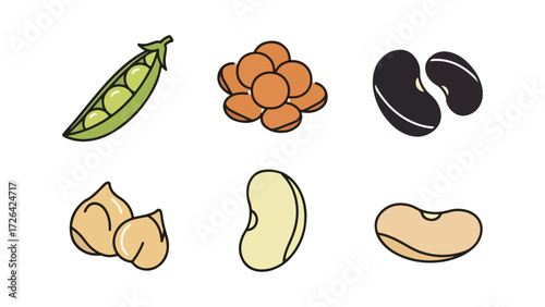 Collection of various legumes