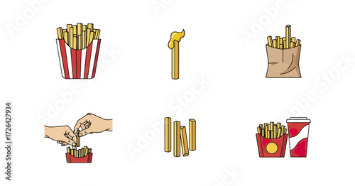 French fries food illustration