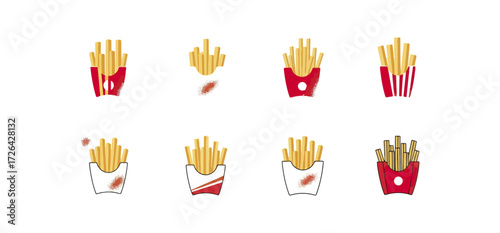 French fries in containers