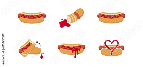 Hot dogs with ketchup