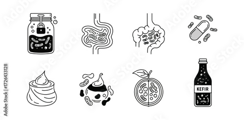 Probiotic illustration collection