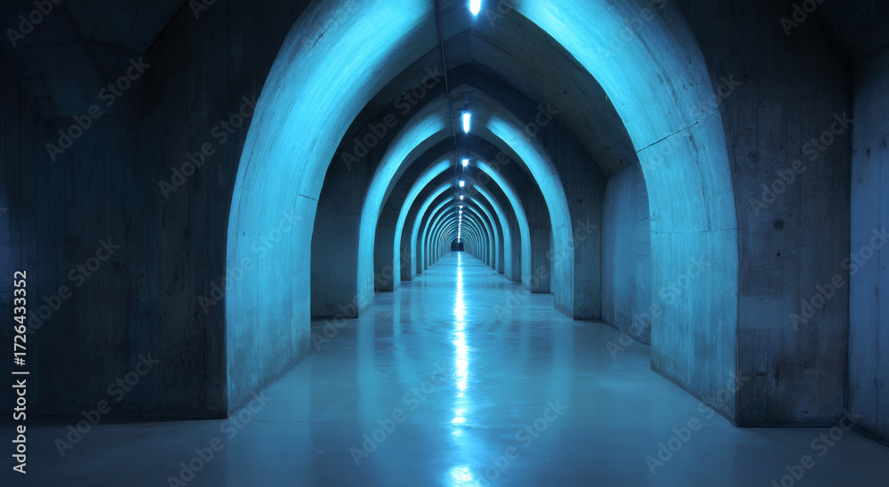 Fototapeta premium Abstract Architectural Tunnel Passageway