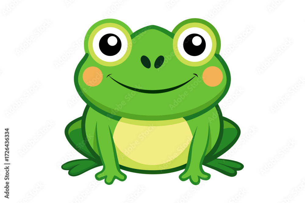 Obraz premium green frog cartoon
