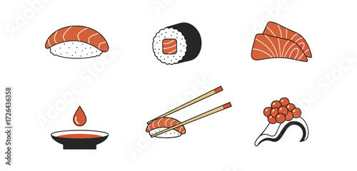 Sushi illustrations collection