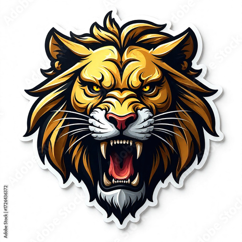 Wallpaper Mural Classic Leo Head Logo Design sticker logo Torontodigital.ca