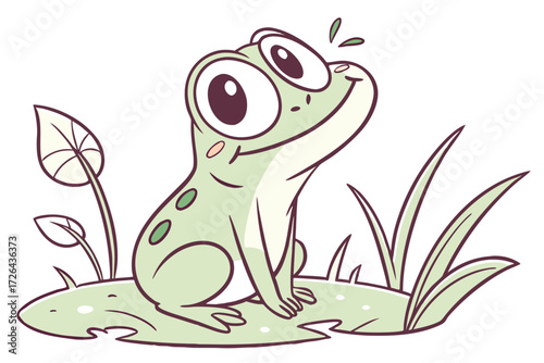 frog on a leaf