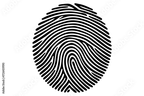 Vector art of fingerprint vector art for security and identification