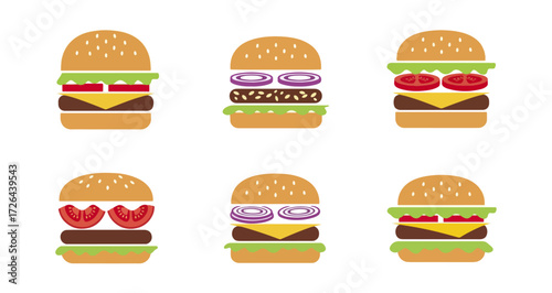 Various hamburger combinations
