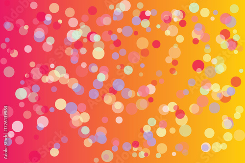 Gradient background with scattered colorful translucent circles abstract bokeh 1