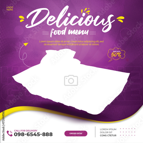 Delicious hot food special today s menu featuring fried chicken french fries and dipping sauce with a 50 off sale promotion