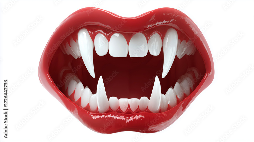 Naklejka premium Scary Vampire Fangs for Halloween Clipart Design and Decoration
