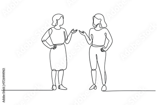 Two women engaged in conversation during a casual meeting