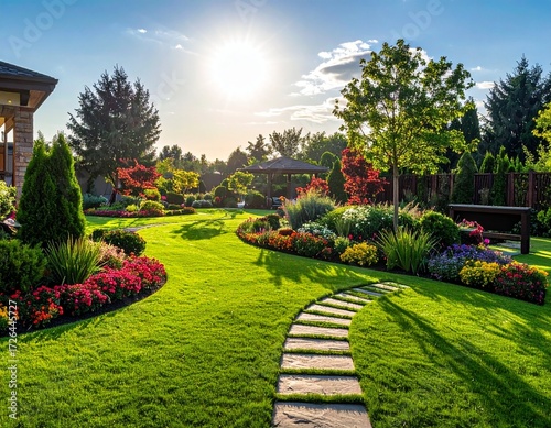 Lush Landscaped Yard 
