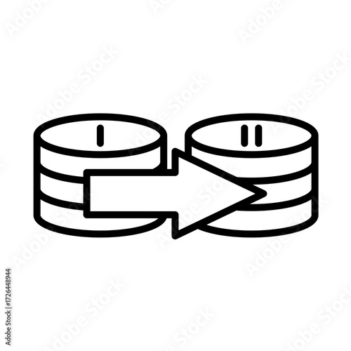 Storage Clone Data Disk Hard disk HDD SSD Memory Cloud Link Computer Icon Logo Floppy Line Art
