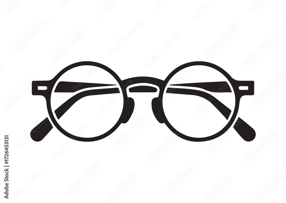 Fototapeta premium Round glasses line art vector