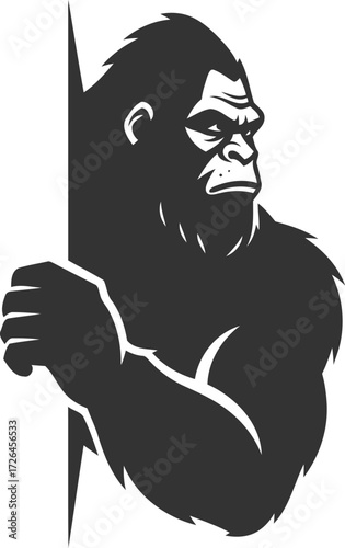 Animal vector bigfoot silhouette black illustration