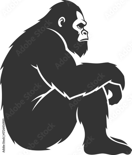 Animal vector bigfoot silhouette black illustration