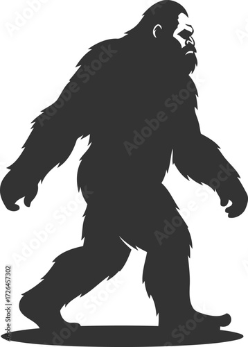 Animal vector bigfoot silhouette black illustration