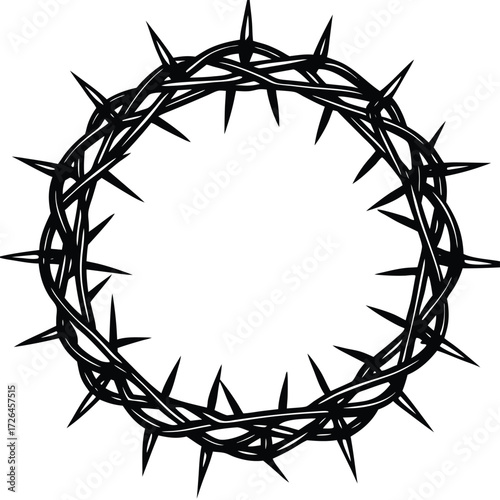 crown of thorns  isolated on white background (3).eps