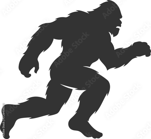 Animal vector bigfoot silhouette black illustration
