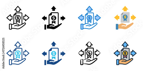 Options icon set multiple style collection 
