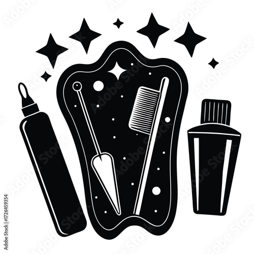dental care flat vector on white background (1).eps