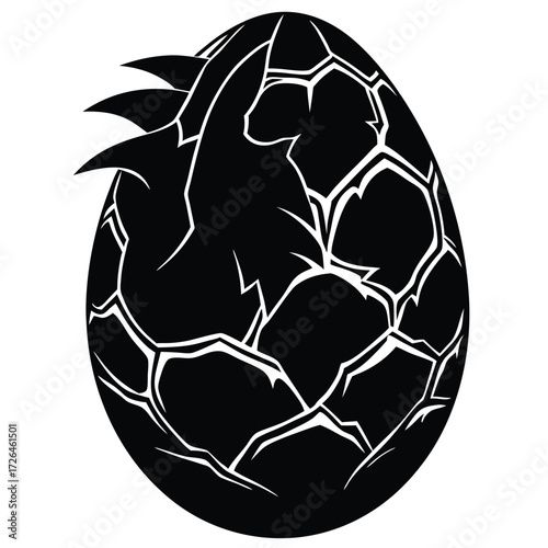 dragon egg with cracked shell  isolated on white b (1).eps