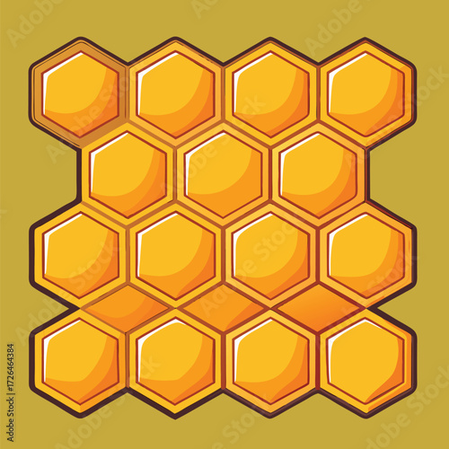 vector background with honeycombs
