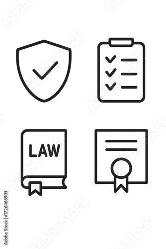 Line art icons of air conditioning and ventilation units in various styles