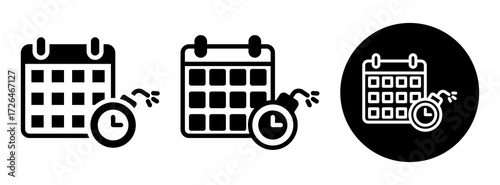 Deadline Icon Collection Glyph & Mixed Style