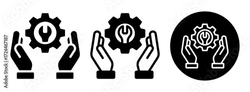 Technical Support Icon Collection Glyph & Mixed Style