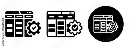 Kanban Icon Collection Glyph & Mixed Style
