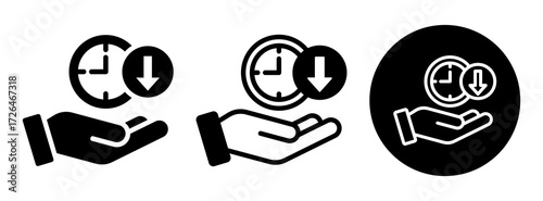 Time Out Icon Collection Glyph & Mixed Style