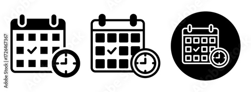Schedule Meetings Icon Collection Glyph & Mixed Style