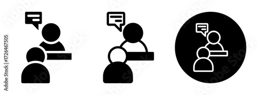 Interview Icon Collection Glyph & Mixed Style