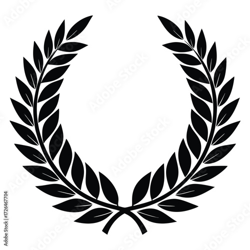 golden laurel wreath  isolated on white background (1).eps