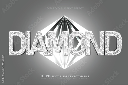 diamond luxury text effect editable shiny text style