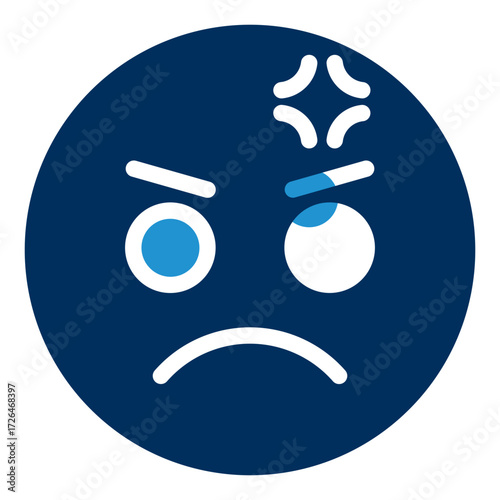 Offended Blue Color Icon