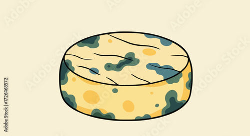 Vector illustration Moldy cheese day