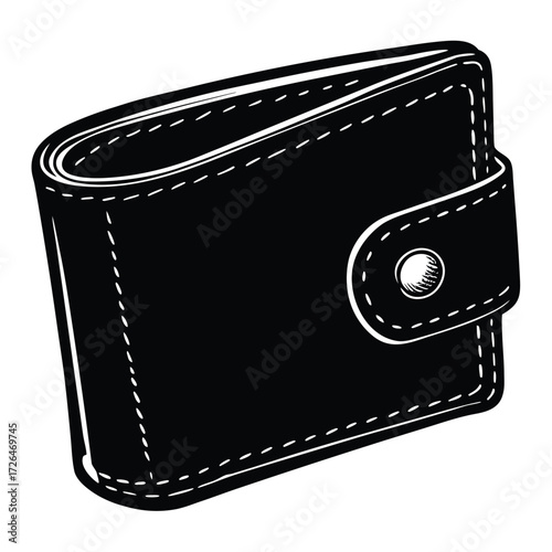 leather wallet  isolated on white background.eps