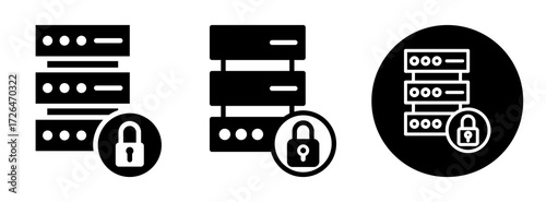 Data Confidentiality Icon Collection Glyph & Mixed Style