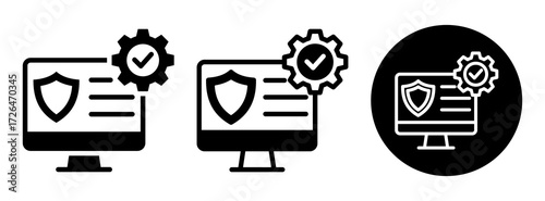 Antivirus Software Icon Collection Glyph & Mixed Style