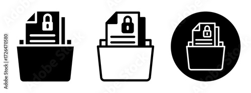 Secret File Icon Collection Glyph & Mixed Style