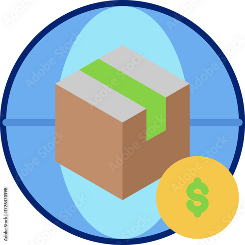 Gdp icon for economy macro, business, website, application, printing, document, poster design, etc