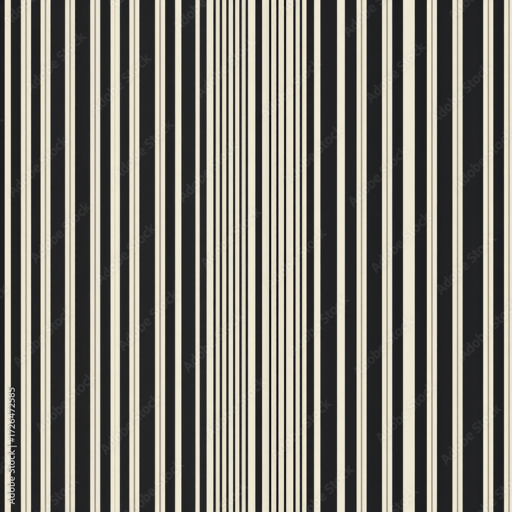 Obraz premium Seamless Thin Black and White Vertical Stripe Pattern Design